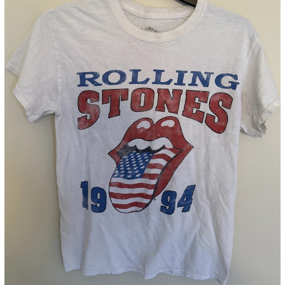 The Rolling Stones Voodoo Lounge Tour 1994 Concert White Tee Shirt Size Large